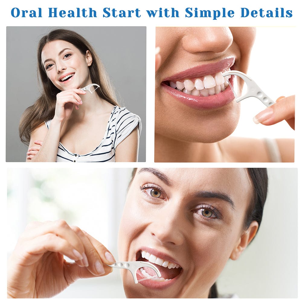 • Twin-Line Dental Floss Picks Fresh Mint Favor 4 Sarung Mudah Alih/200 pcs