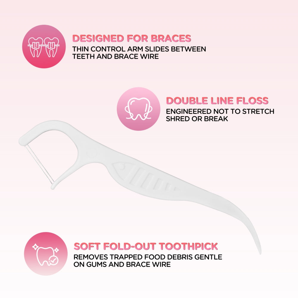 Orthodontic Double Line Floss Pick for Braces
