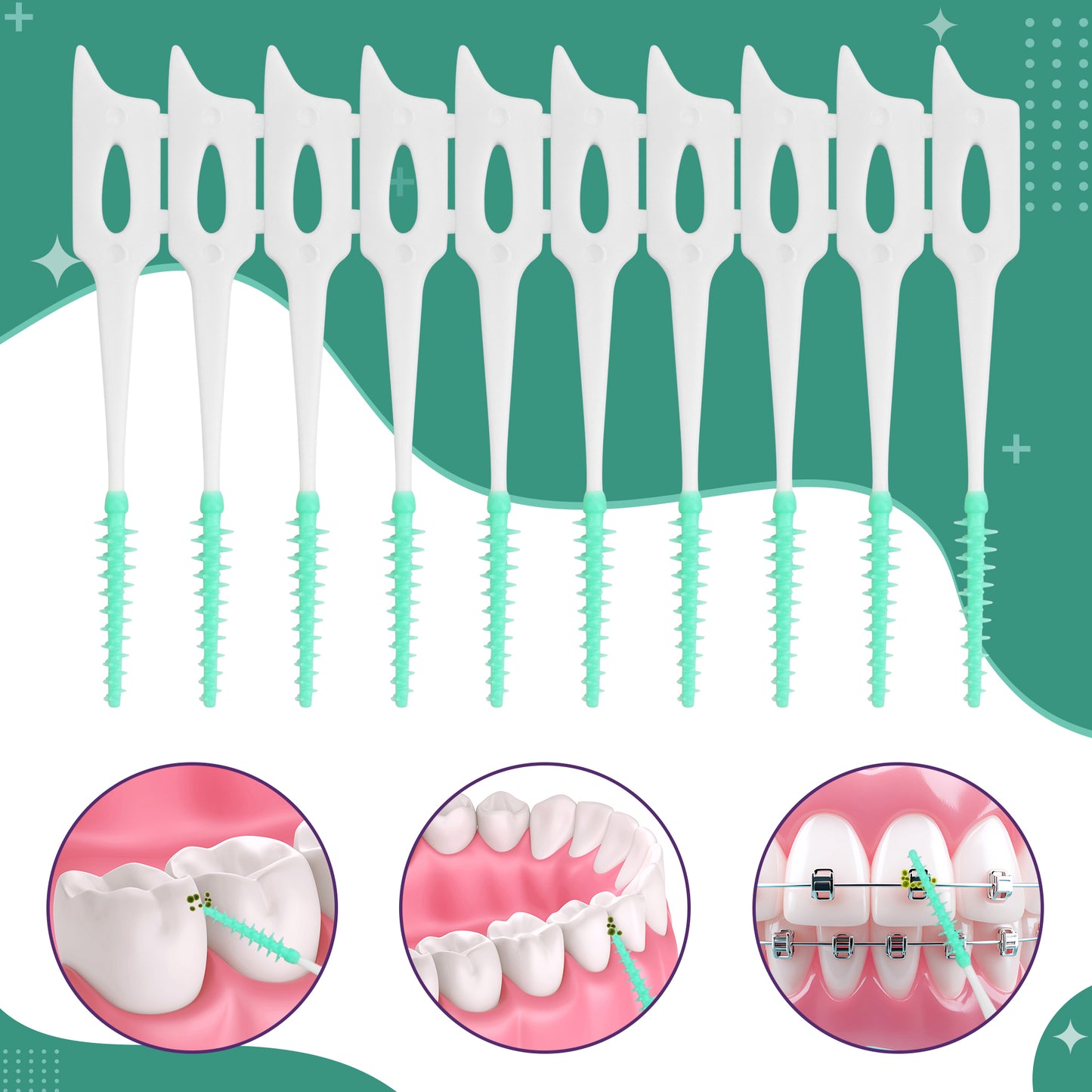 Soft silicone adaptive interdental toothpick