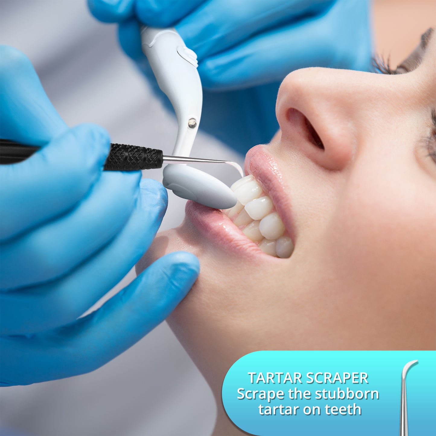 Dental Cleaning Kit, Dental Mirror with Light, with Explorer Pick, and Tongue Scraper Quality