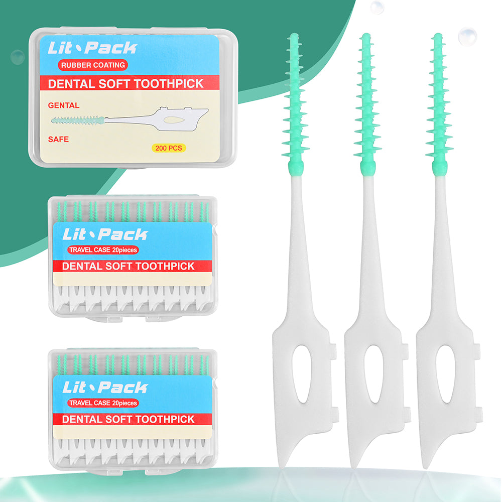 Soft silicone adaptive interdental toothpick