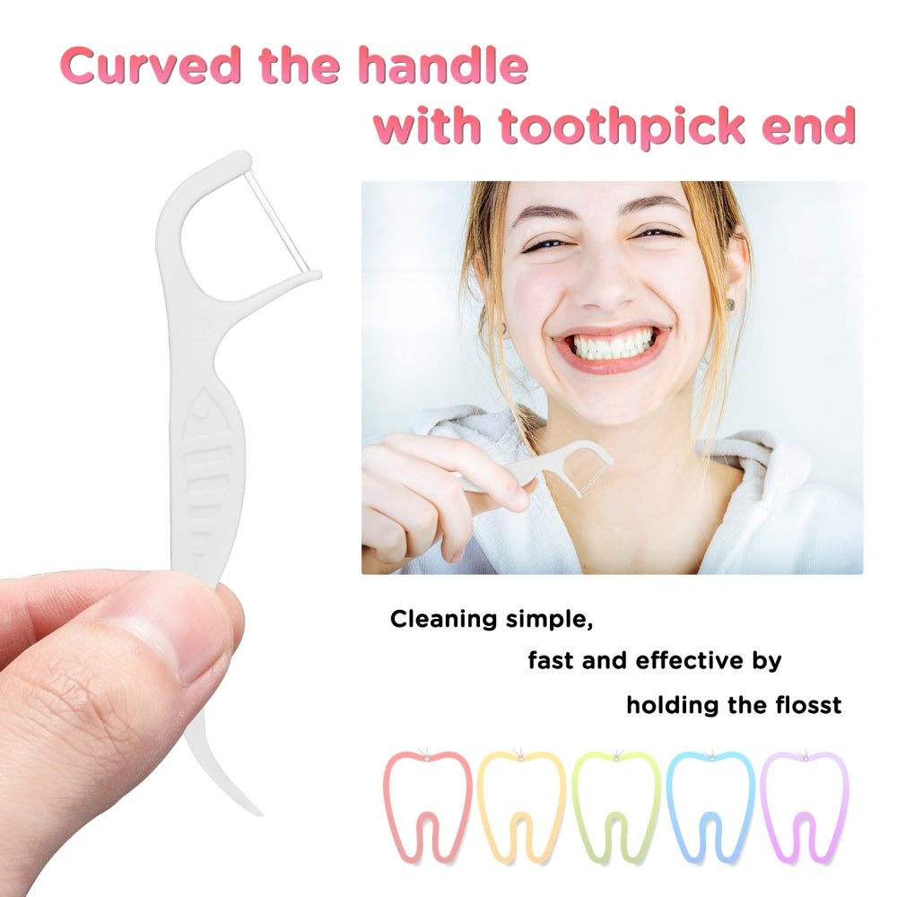 Orthodontic Double Line Floss Pick for Braces