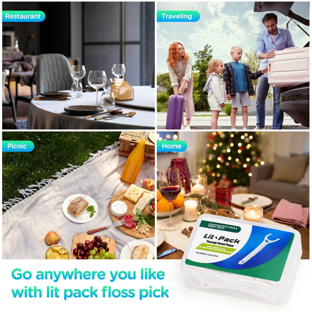 Thorough Cleaning Floss Picks