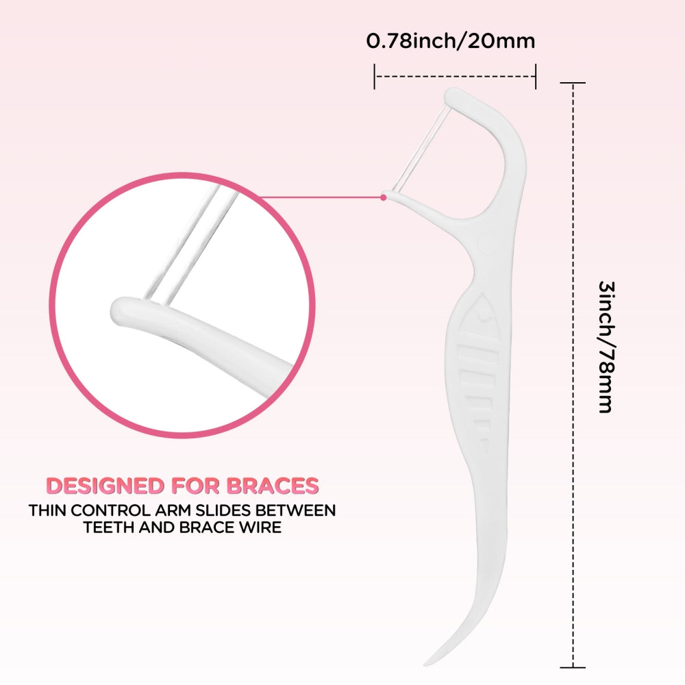 Orthodontic Double Line Floss Pick for Braces