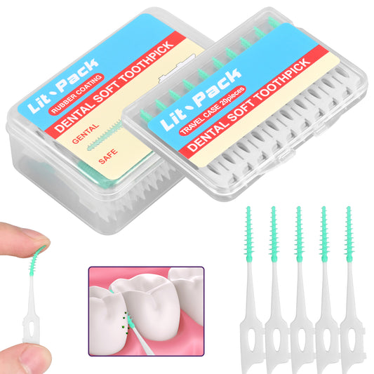 Soft silicone adaptive interdental toothpick