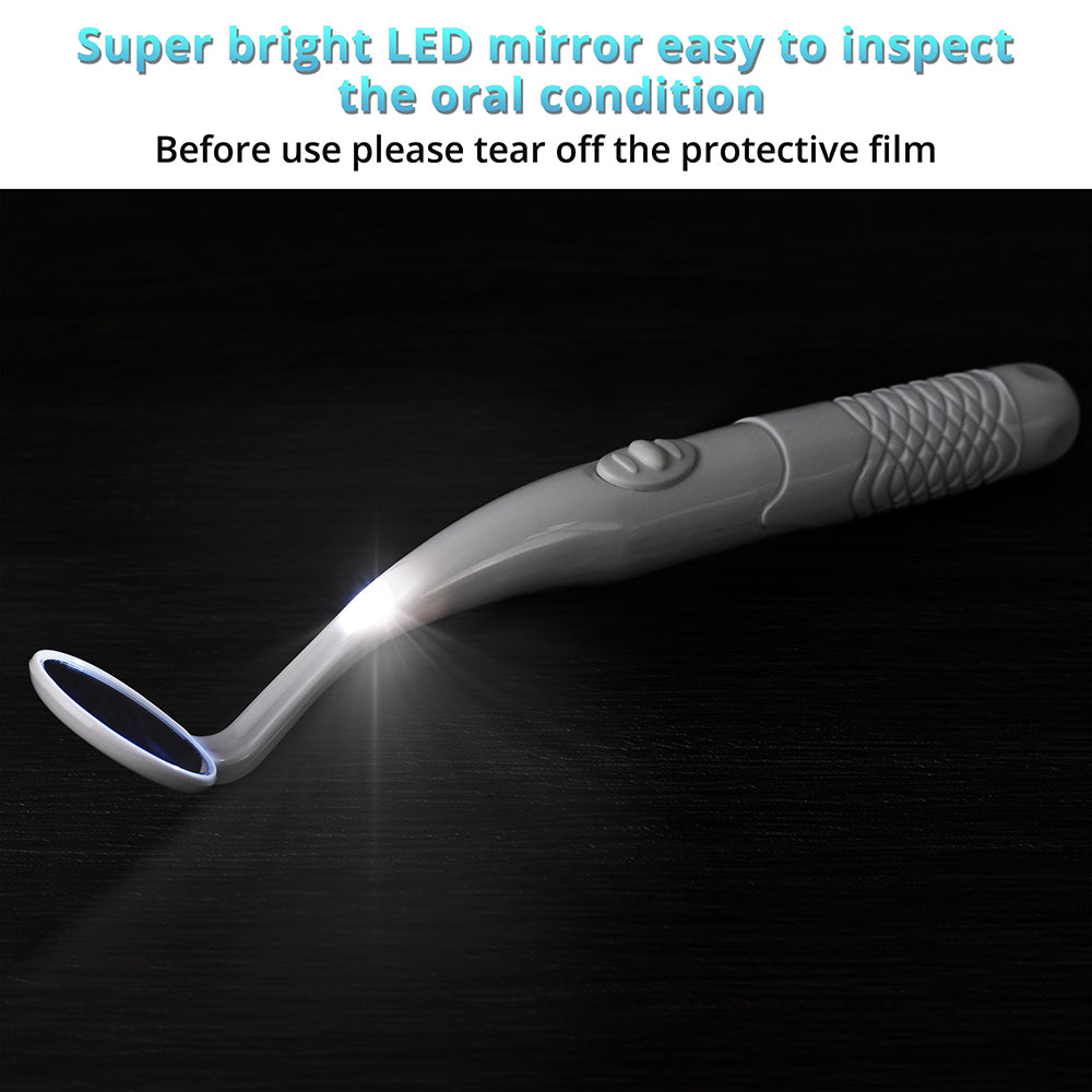 Dental Cleaning Kit, Dental Mirror with Light, with Explorer Pick, and Tongue Scraper Quality
