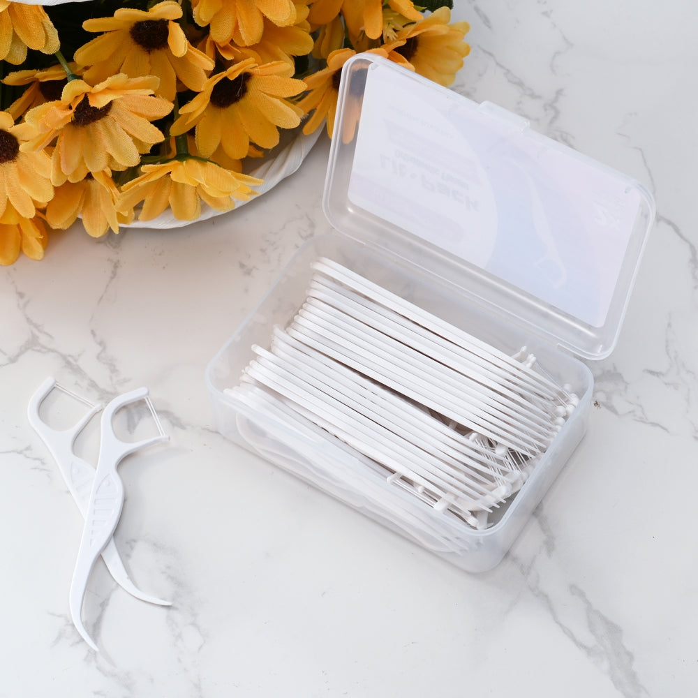 Orthodontic Double Line Floss Pick for Braces