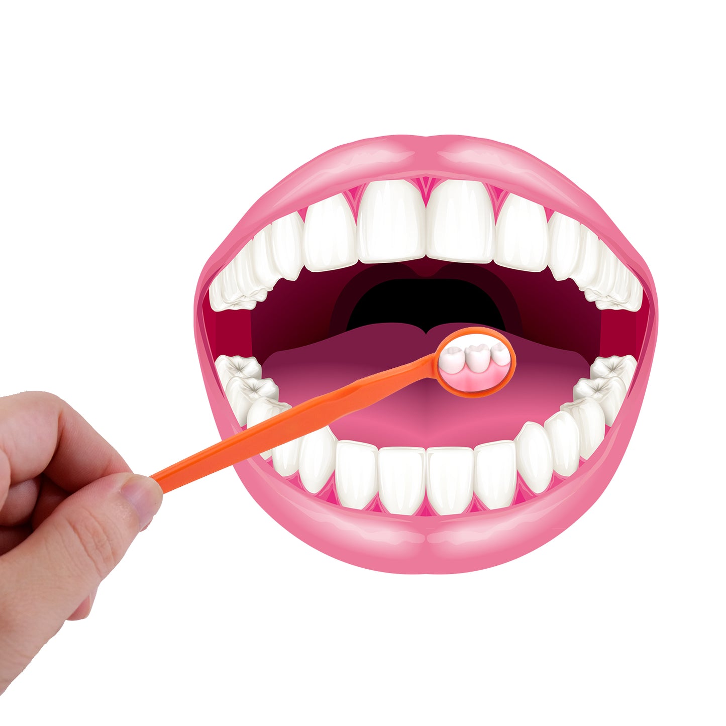 Disposable Anti-fog  Dental Oral Mirror 4 Colors 4 count