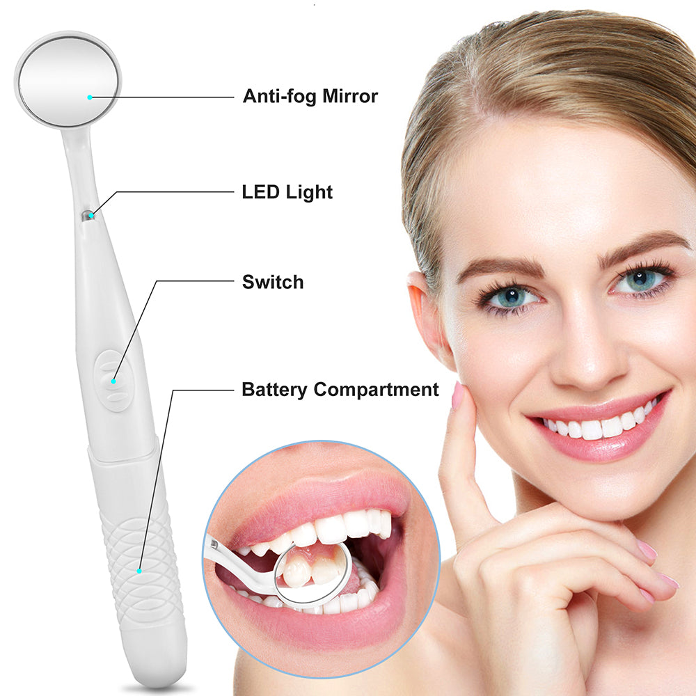 Lit-Pack Inspection LED Mirror Anti-Fog Mouth Mirror