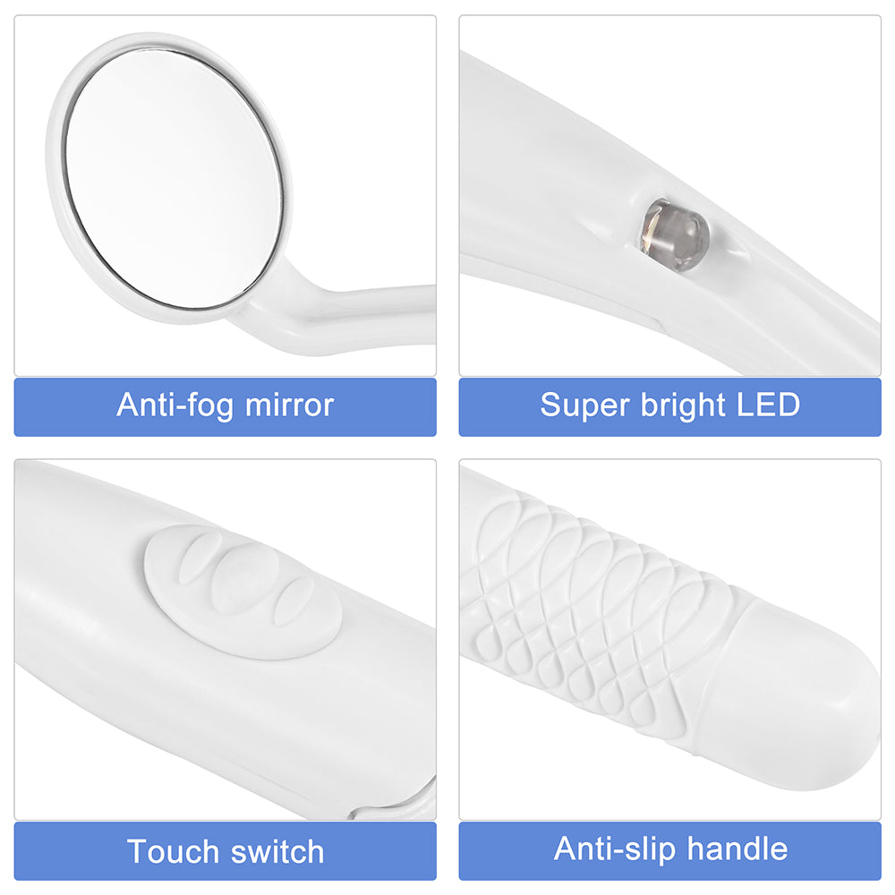 Lit-Pack Inspection LED Mirror Anti-Fog Mouth Mirror